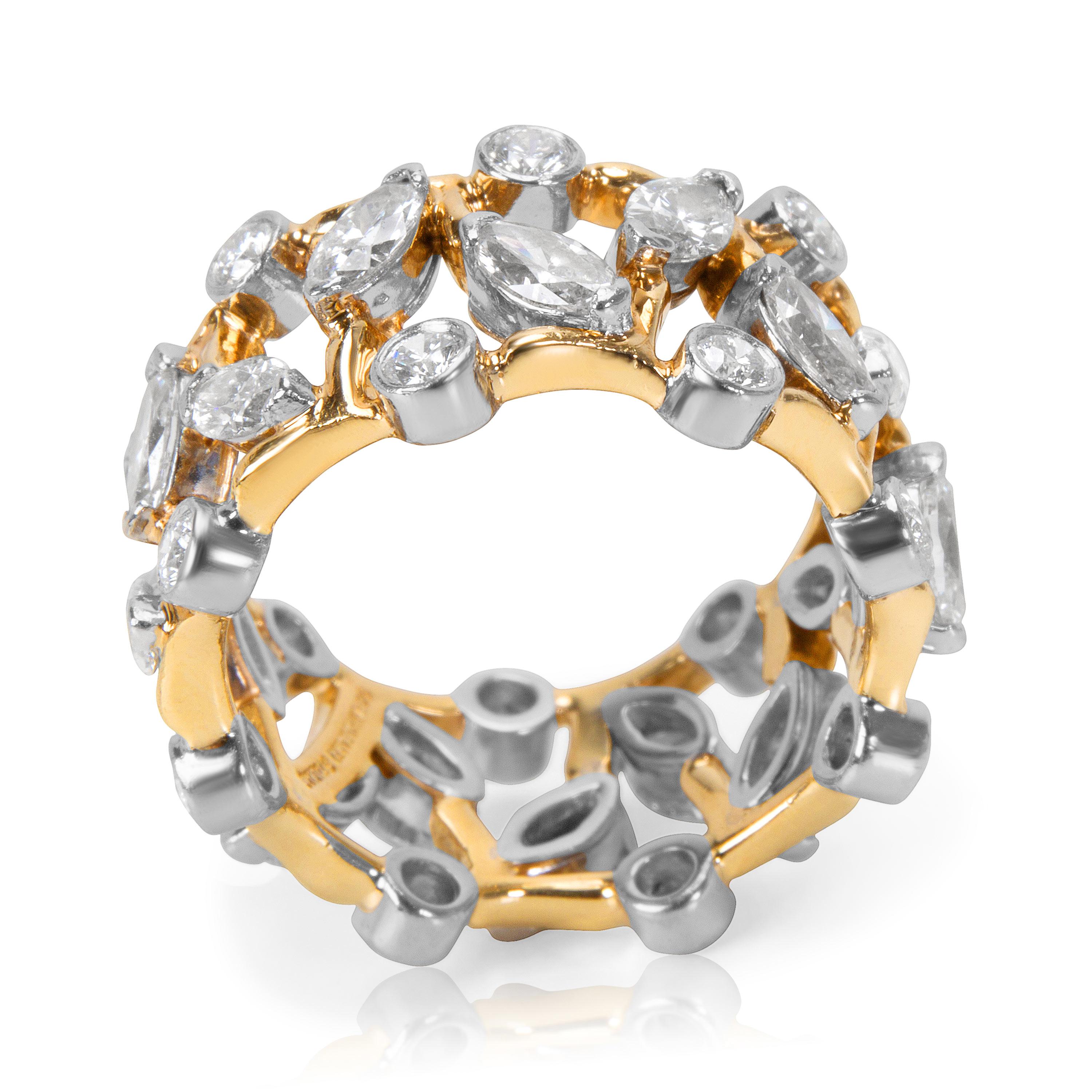 Marquise Cut Tiffany & Co. Schlumberger Vigne Marquise Diamond Band in 18K Gold & Platinum