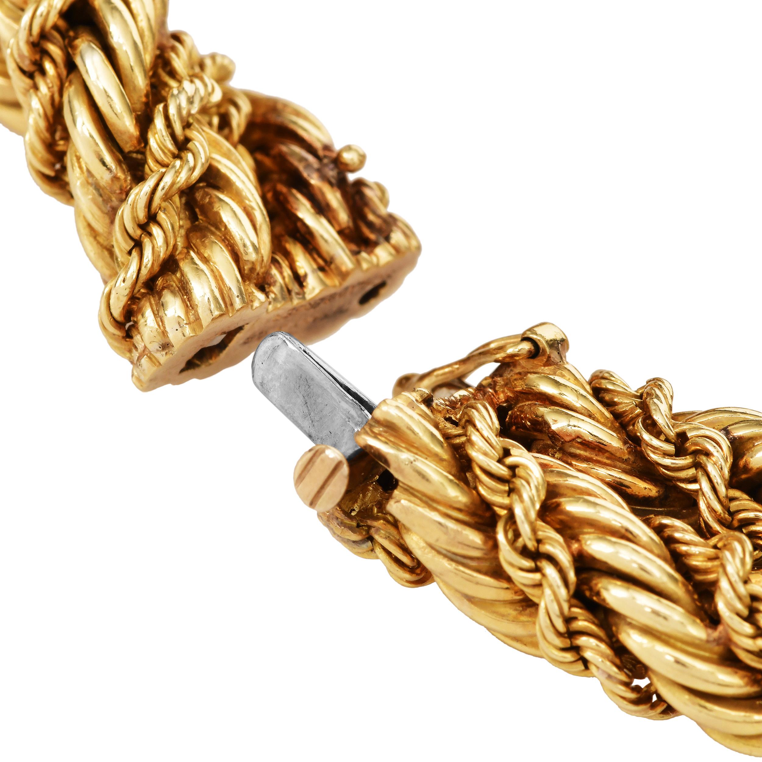 Tiffany & Co. Schlumberger Vintage 18K Gelbgold Seil-Armband im Angebot 2