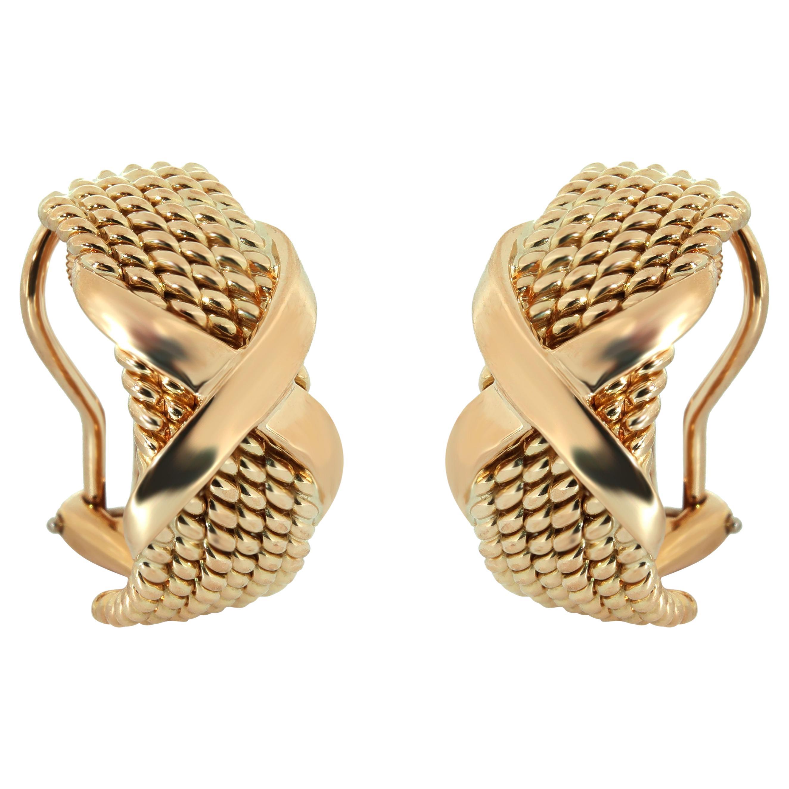 Tiffany & Co. Schlumberger Vintage X Earrings in 18K Yellow Gold