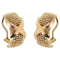Tiffany & Co. Schlumberger Retro X Earrings in 18K Yellow Gold