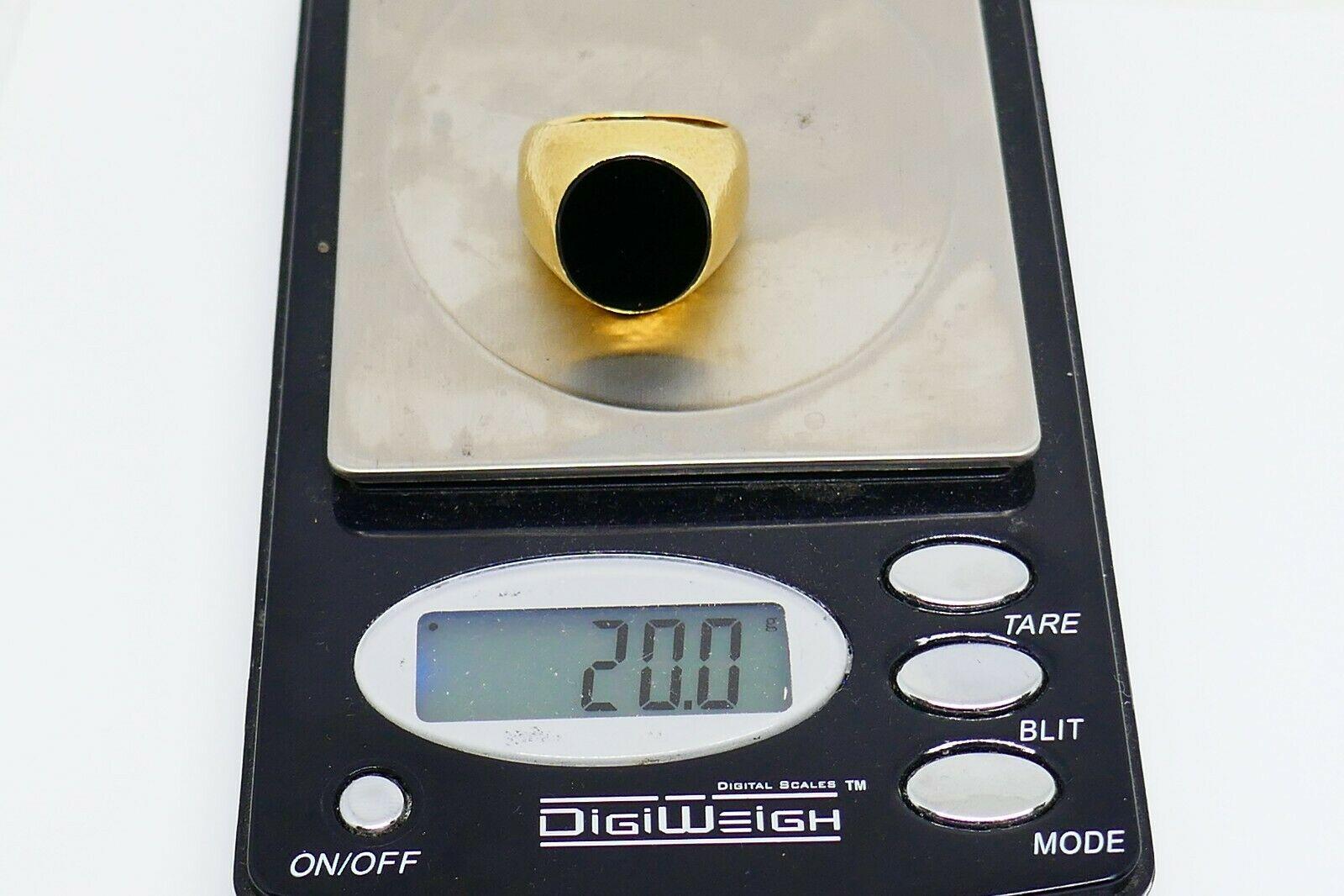 Tiffany & Co. Schlumberger Yellow Gold Onyx Signet Ring 8