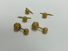 Tiffany & Co Schlumberger YG Love Knot Cufflink Dress Set