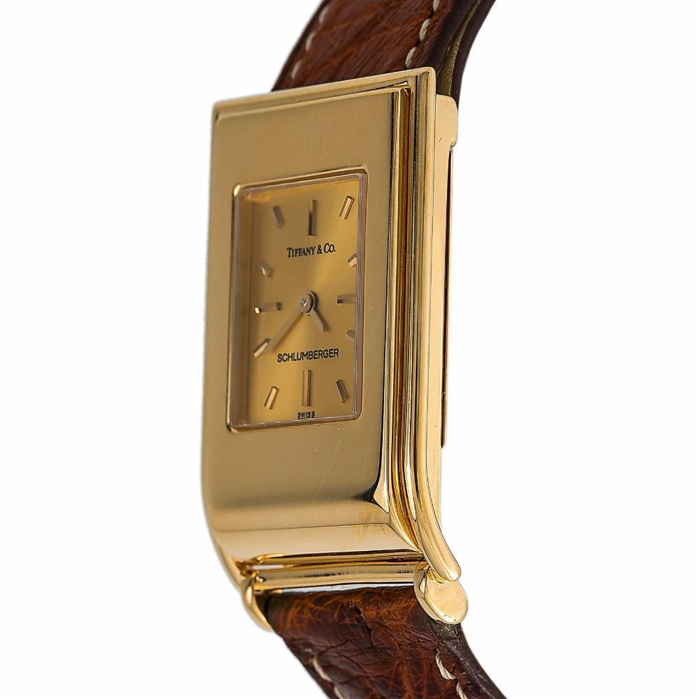 Contemporary Tiffany & Co. Schlumberger Champagne Dial Certified Authentic For Sale