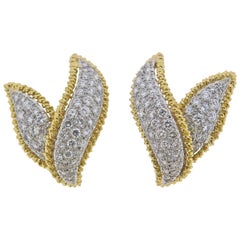 Tiffany & Co. Schlumberger Diamant-Ohrringe aus Gold und Platin