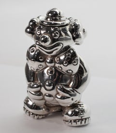 Tiffany & Co. Sculptured Sterling Silver Clown Figure Rattle, 1992