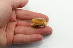Tiffany & Co Sea Urchin Brooch Vintage 18k Yellow Gold Pin