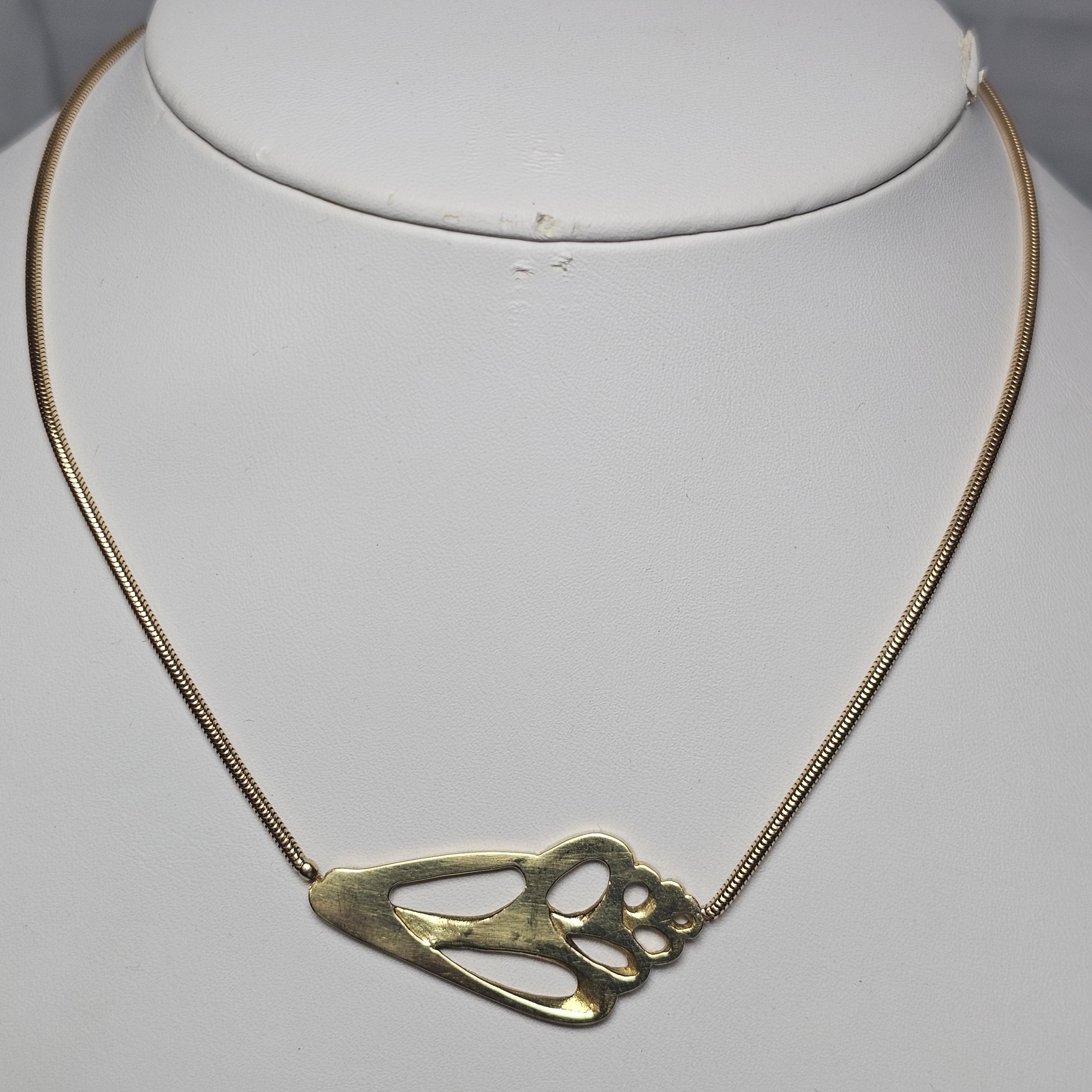 De las mujeres Tiffany & Co. Concha Marina Colgante Cadena Collar Gargantilla 15.5