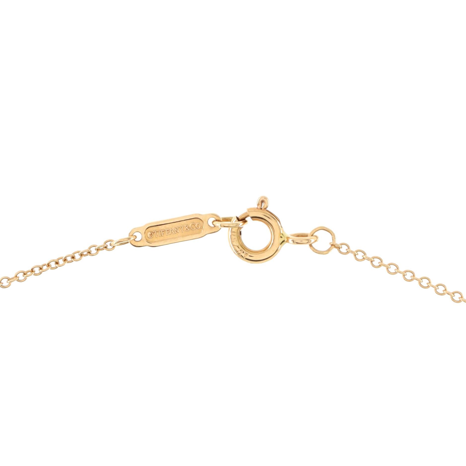 Tiffany and Co. Sentimental Heart 3 Diamond Pendant Necklace 18k Rose ...