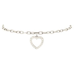Tiffany & Co. Sentimental Heart Bracelet Platinum with Diamonds
