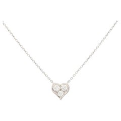 Tiffany & Co. Sentimental Heart Diamond Necklace Platinum