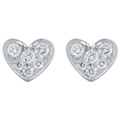 Tiffany & Co. Sentimental Heart Weißgold-Ohrringe mit Diamanten
