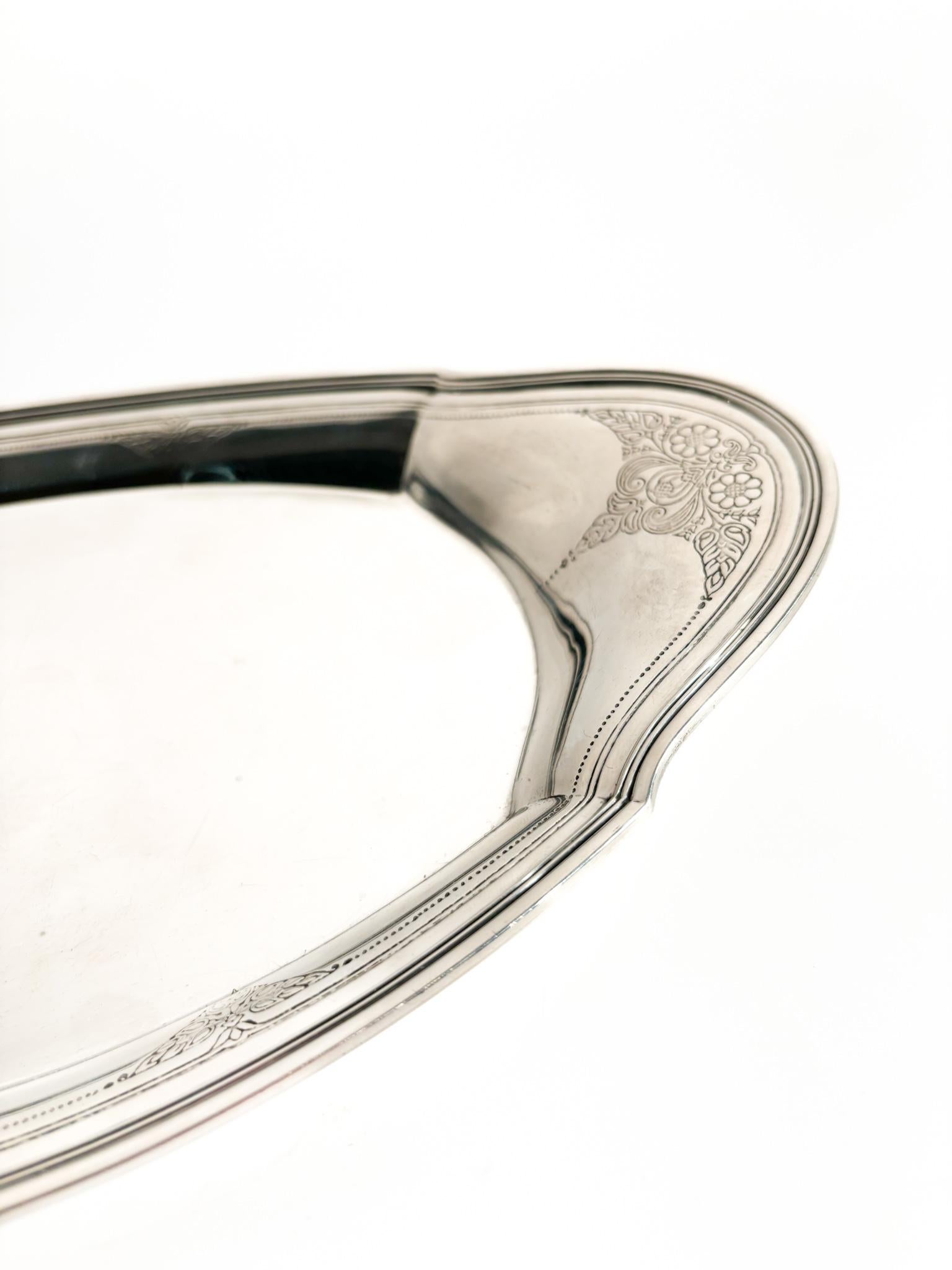 Art Deco Tiffany & Co Serving Tray in 925 Sterling Silver from the 1940s