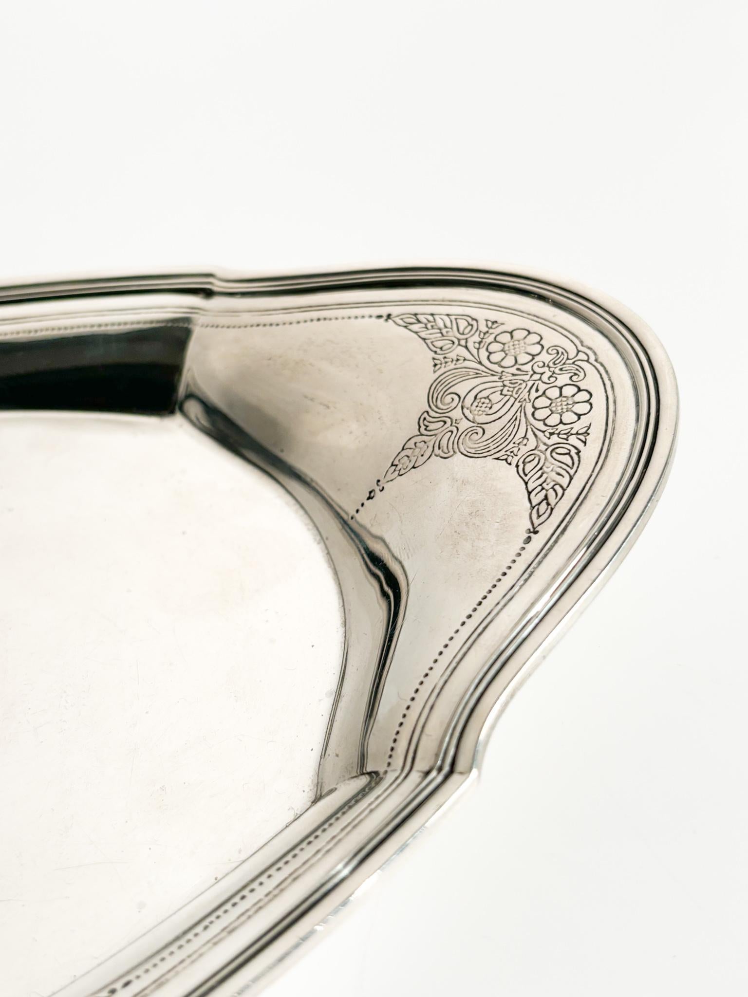 American Tiffany & Co Serving Tray in 925 Sterling Silver from the 1940s