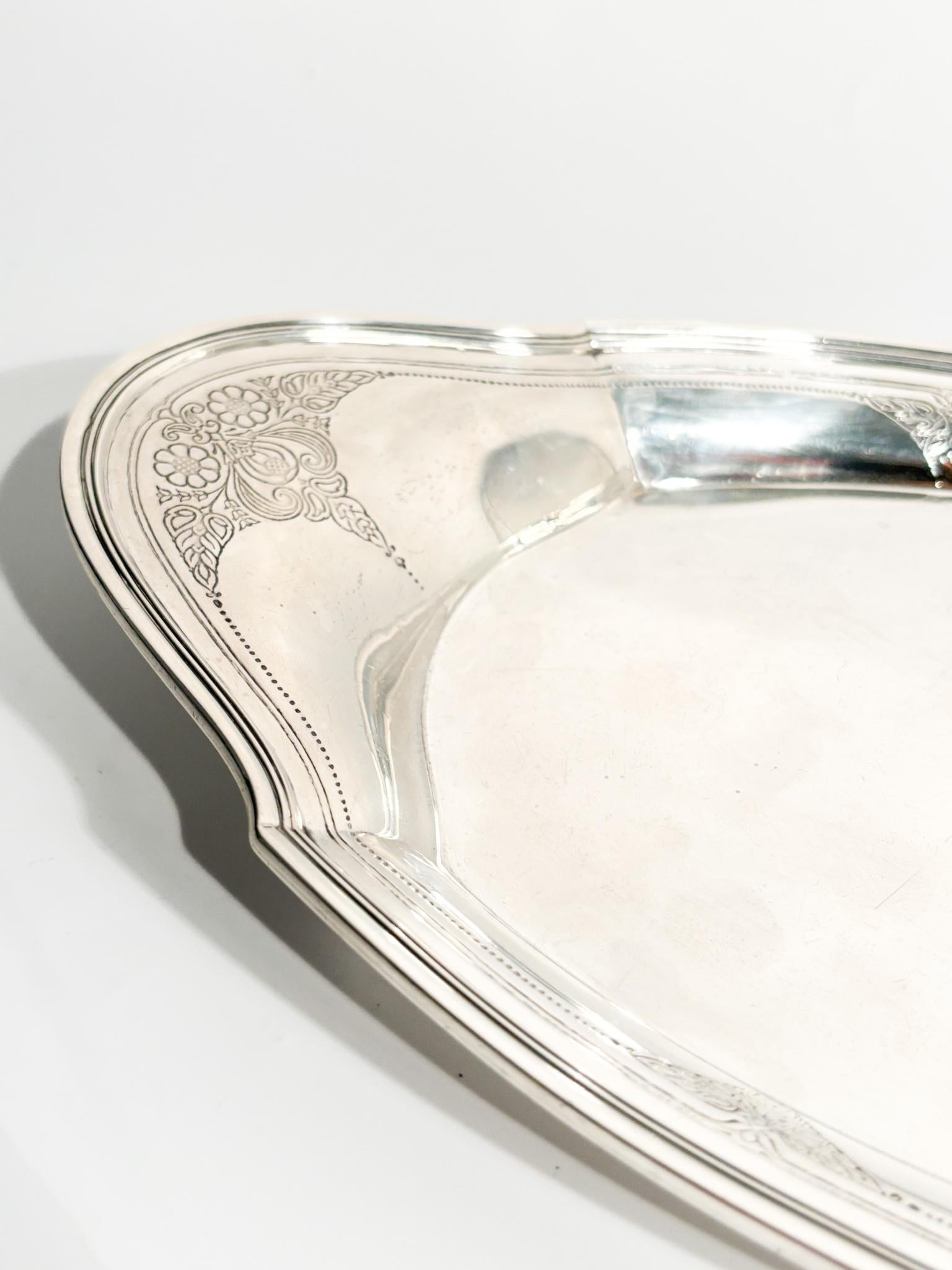 Tiffany & Co Serving Tray in 925 Sterling Silver from the 1940s In Good Condition In Milano, MI