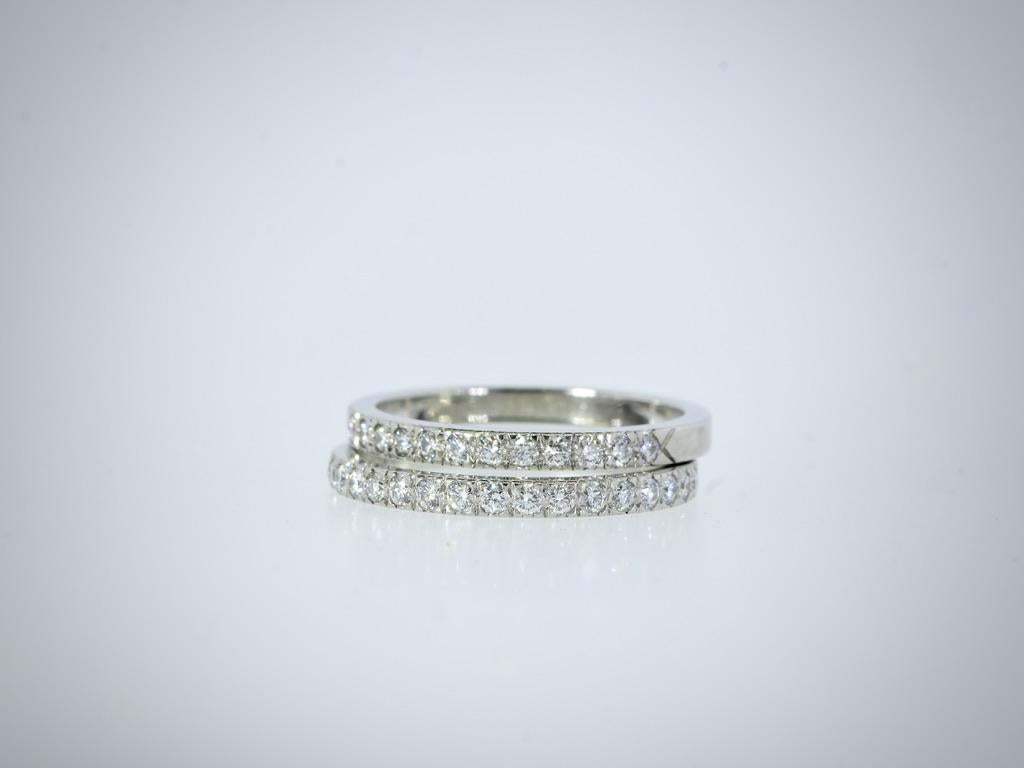 Tiffany & Co set: Diamond Soleste Platinum Ring, matching Dia Bands & gents band For Sale 10