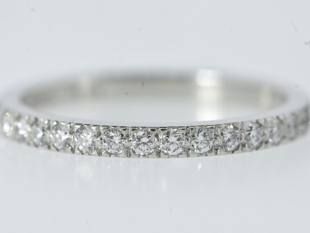 Tiffany & Co set: Diamond Soleste Platinum Ring, matching Dia Bands & gents band For Sale 11