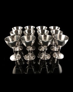 Tiffany & Co. Set of 12 Cordials Glasses, Made in Silver 925