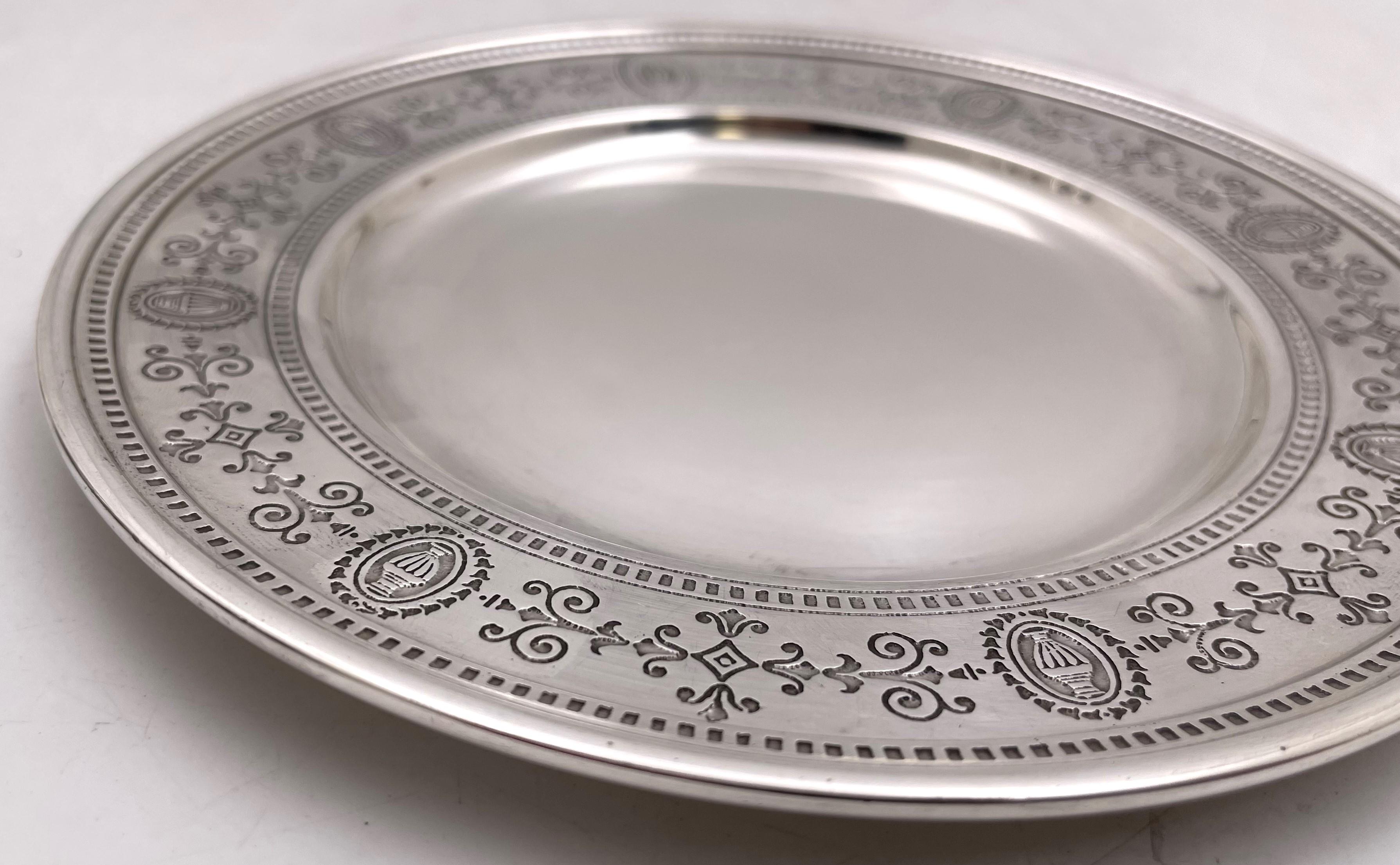 Tiffany & Co. Set von 14 Sterlingsilber 1923 Brottellern / Untersetzern Art Deco (amerikanisch) im Angebot