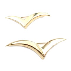 Tiffany & Co. Set of Two Yellow Gold Seagull Brooch Pins