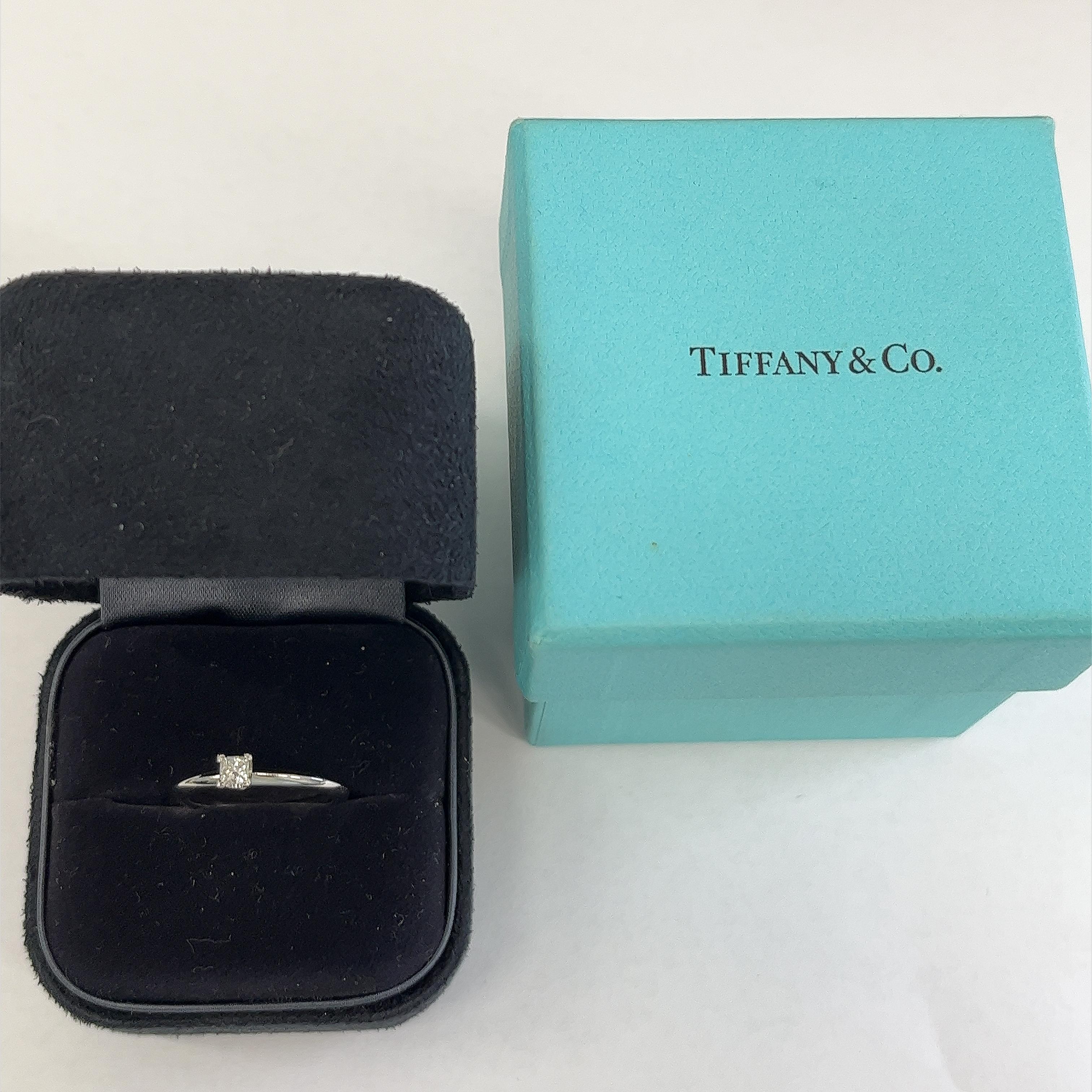 Tiffany & Co Setting 0.15ct Diamond Solitaire Engagement Ring G/ VVSI For Sale 1