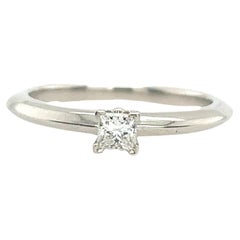 Tiffany & Co Setting 0.15ct Diamond Solitaire Engagement Ring G/ VVSI