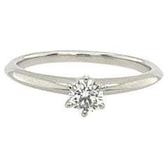 Tiffany & Co Setting 0.25ct Diamond Solitaire Engagement Ring G/ VVSI