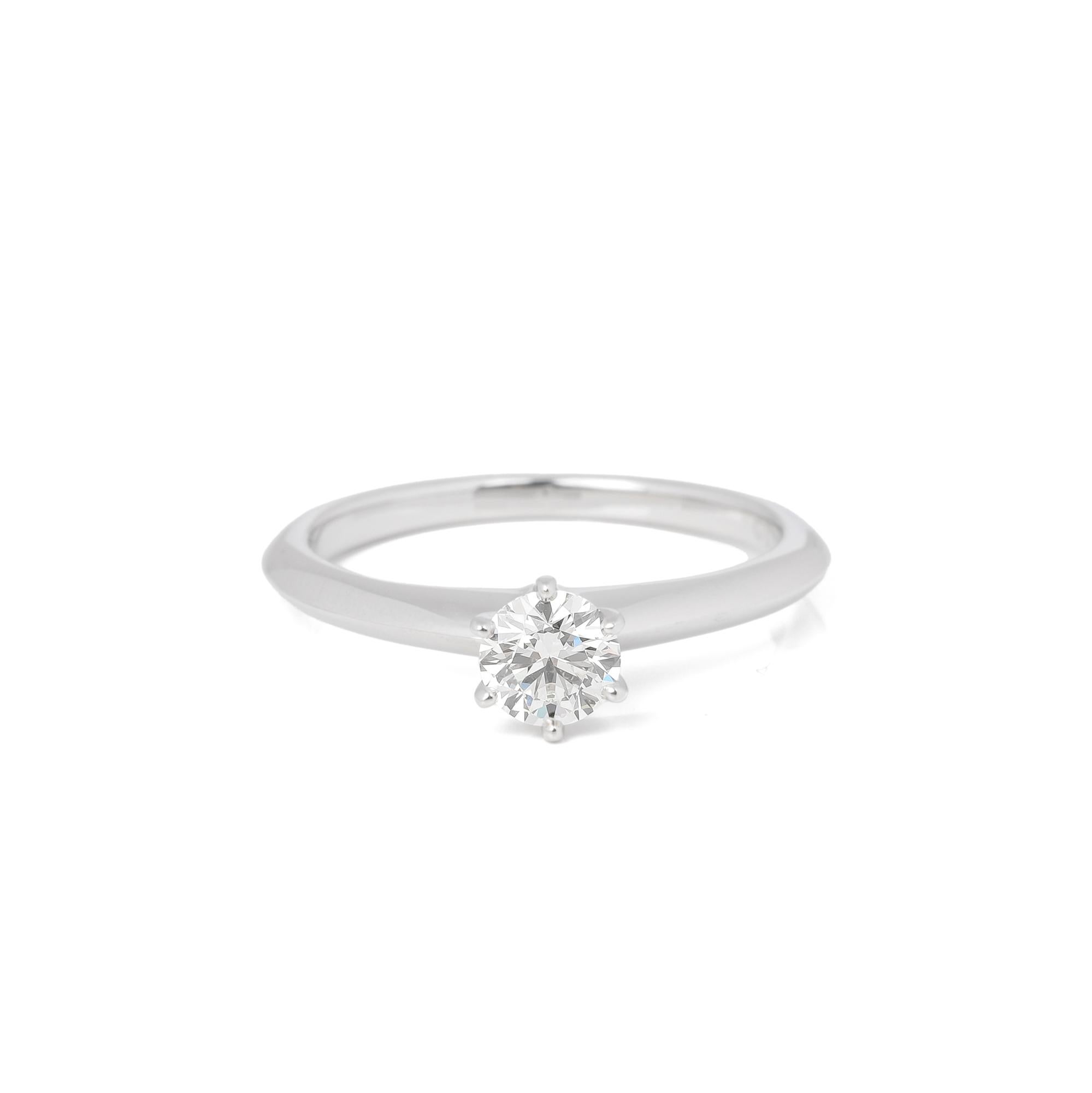 Tiffany & Co Setting 0.35 Carat Diamond Solitaire Ring For Sale 2