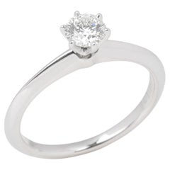 Tiffany & Co Setting 0.35 Carat Diamond Solitaire Ring