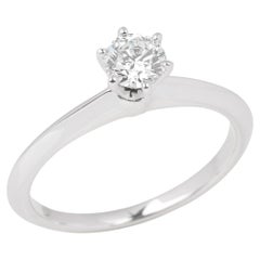 Tiffany & Co. Setting 0.37 Carat Diamond Solitaire Ring