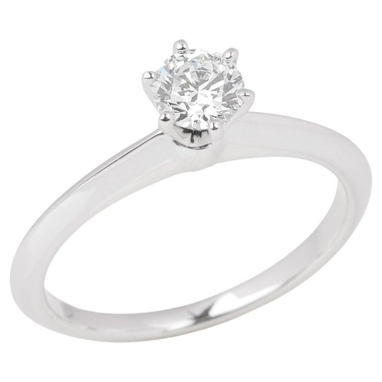 Tiffany and Co. Setting 0.37 Carat Diamond Solitaire Ring For Sale at  1stDibs | modele tiffany solitaire