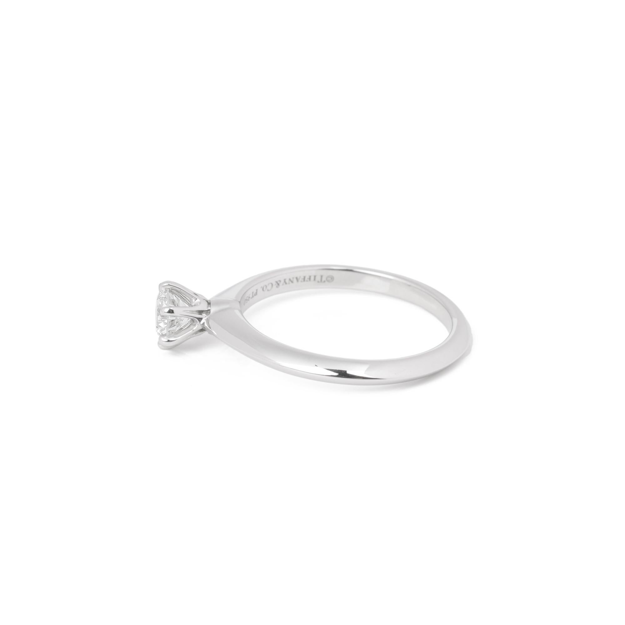 For Sale:  Tiffany & Co Setting 0.39 Carat Diamond Solitaire Ring 3