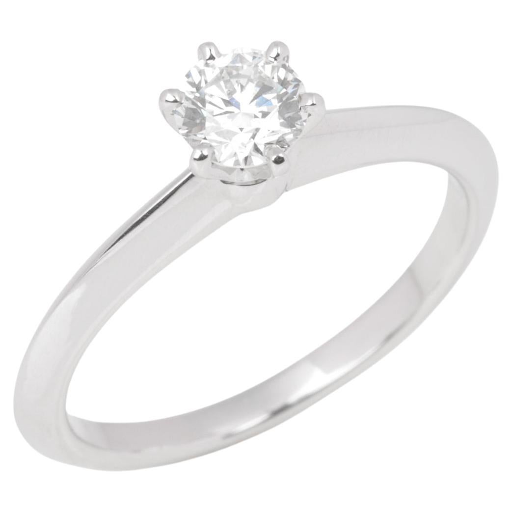 For Sale:  Tiffany & Co Setting 0.39 Carat Diamond Solitaire Ring