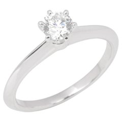 Tiffany & Co Setting 0.39 Carat Diamond Solitaire Ring