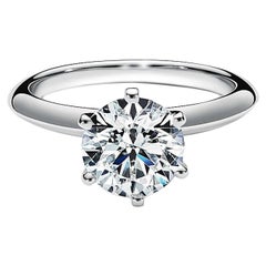 Tiffany & Co. Setting 1.02 Carat F/VVS1 Diamond Engagement Ring in Platinum