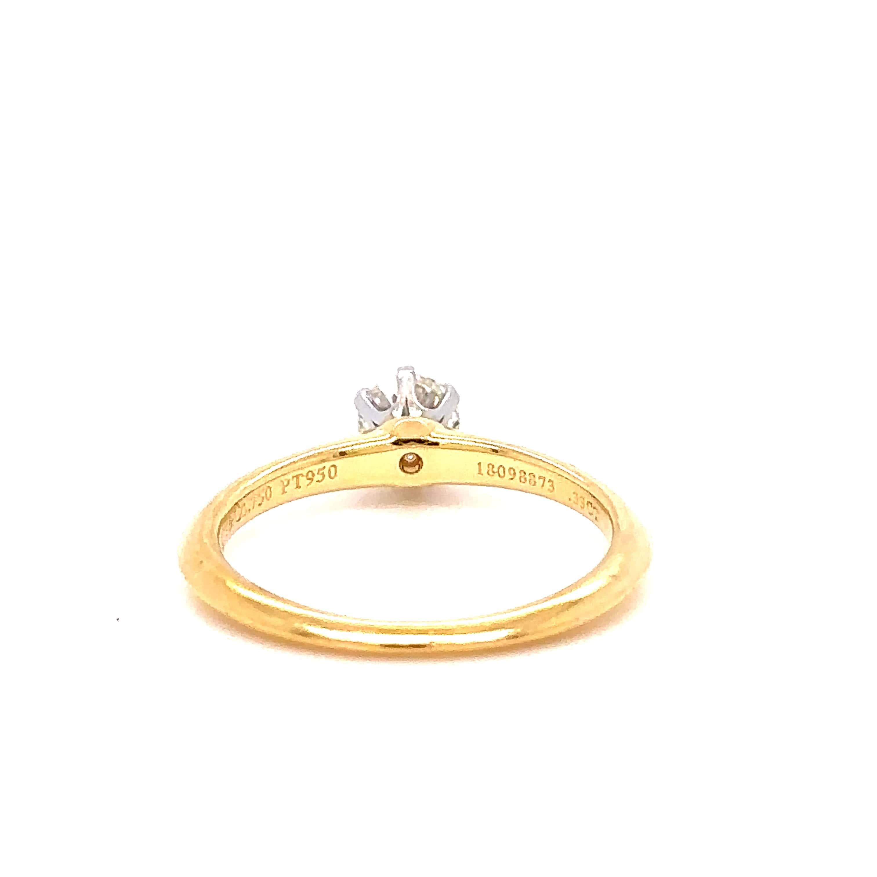 Brilliant Cut Tiffany & Co Setting Engagement Ring 0.33 Carat
