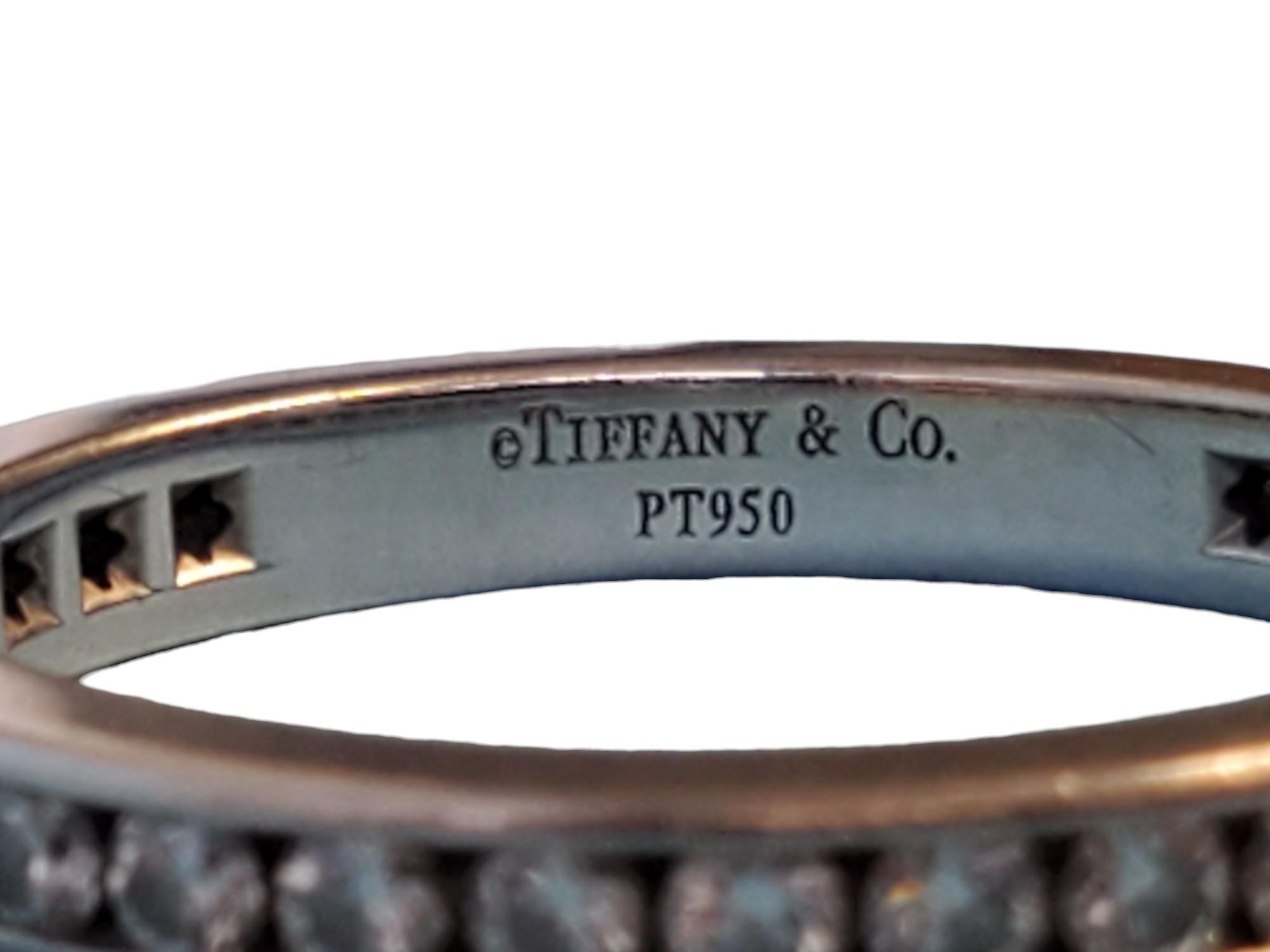 Tiffany & Co. Setting Wedding Band Platinum Eternity 2.5mm Full Circle In Good Condition For Sale In Overland Park, KS