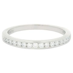 Tiffany & Co Alliance de mariage en platine demi-cercle de diamants