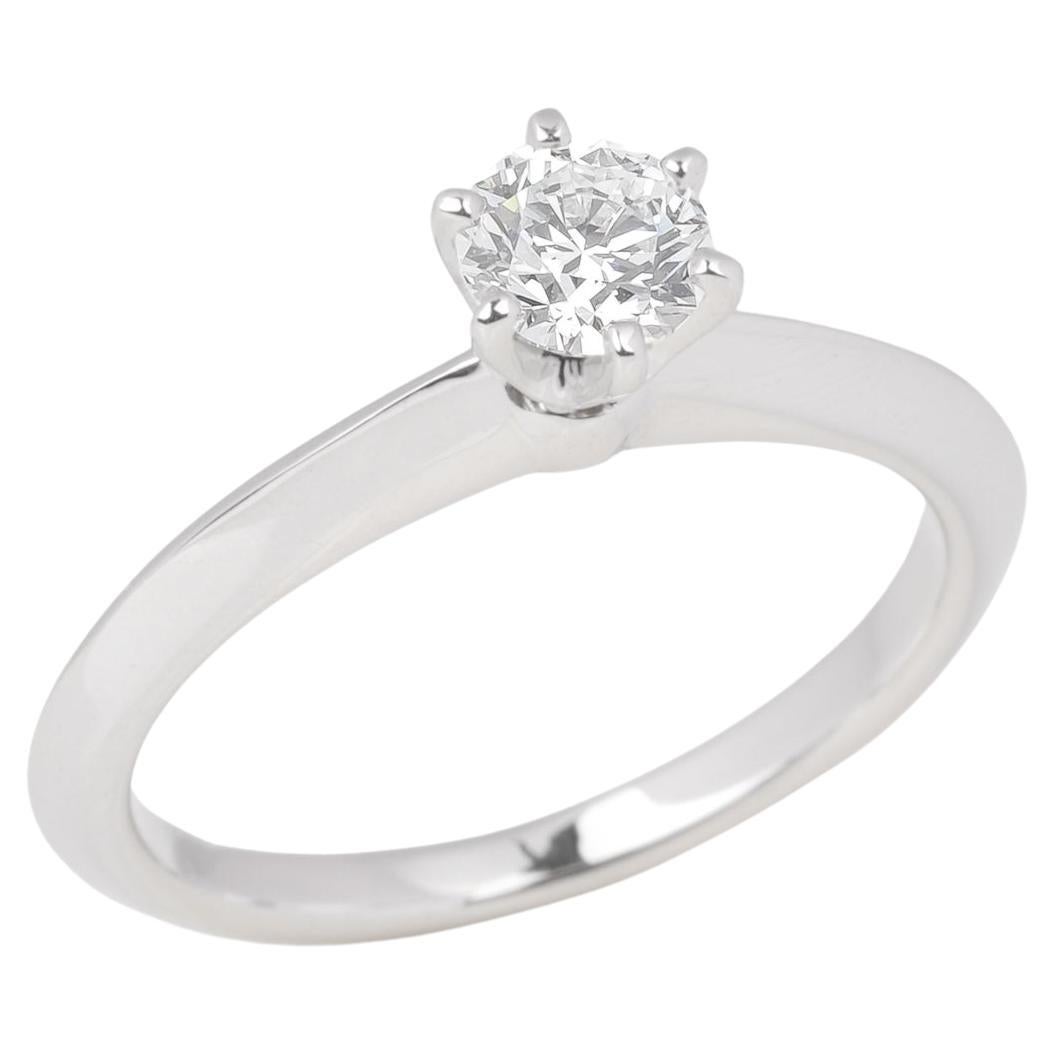 Tiffany & Co Settings 0.38 Carat Diamond Solitaire Ring For Sale
