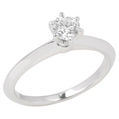 Tiffany & Co Settings 0.38 Carat Diamond Solitaire Ring