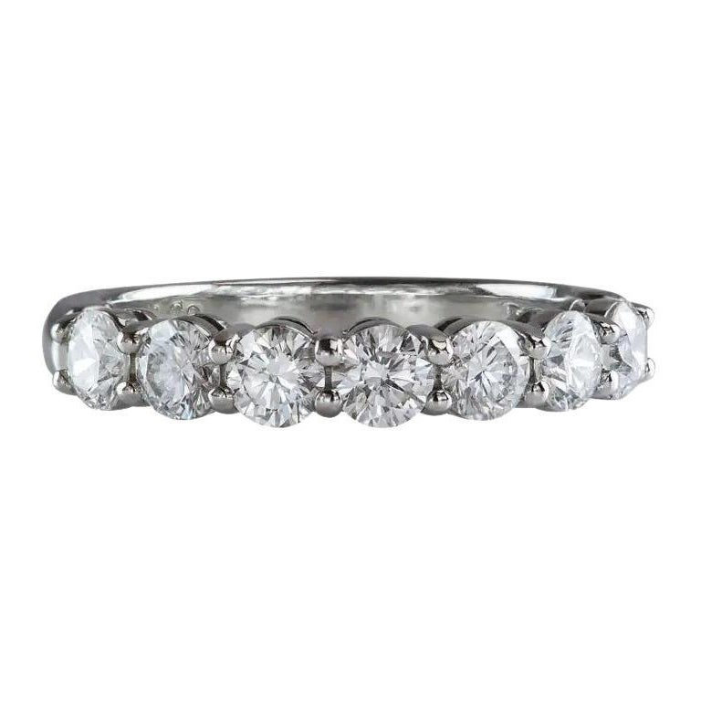 Tiffany & Co. Seven Stone Diamond Platinum Ring For Sale