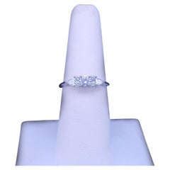 Tiffany & Co. Seven Stone Diamond Platinum Ring Size: 8