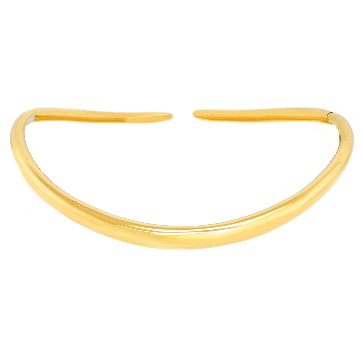 Modernist Tiffany & Co. Seventies Gold Necklace For Sale