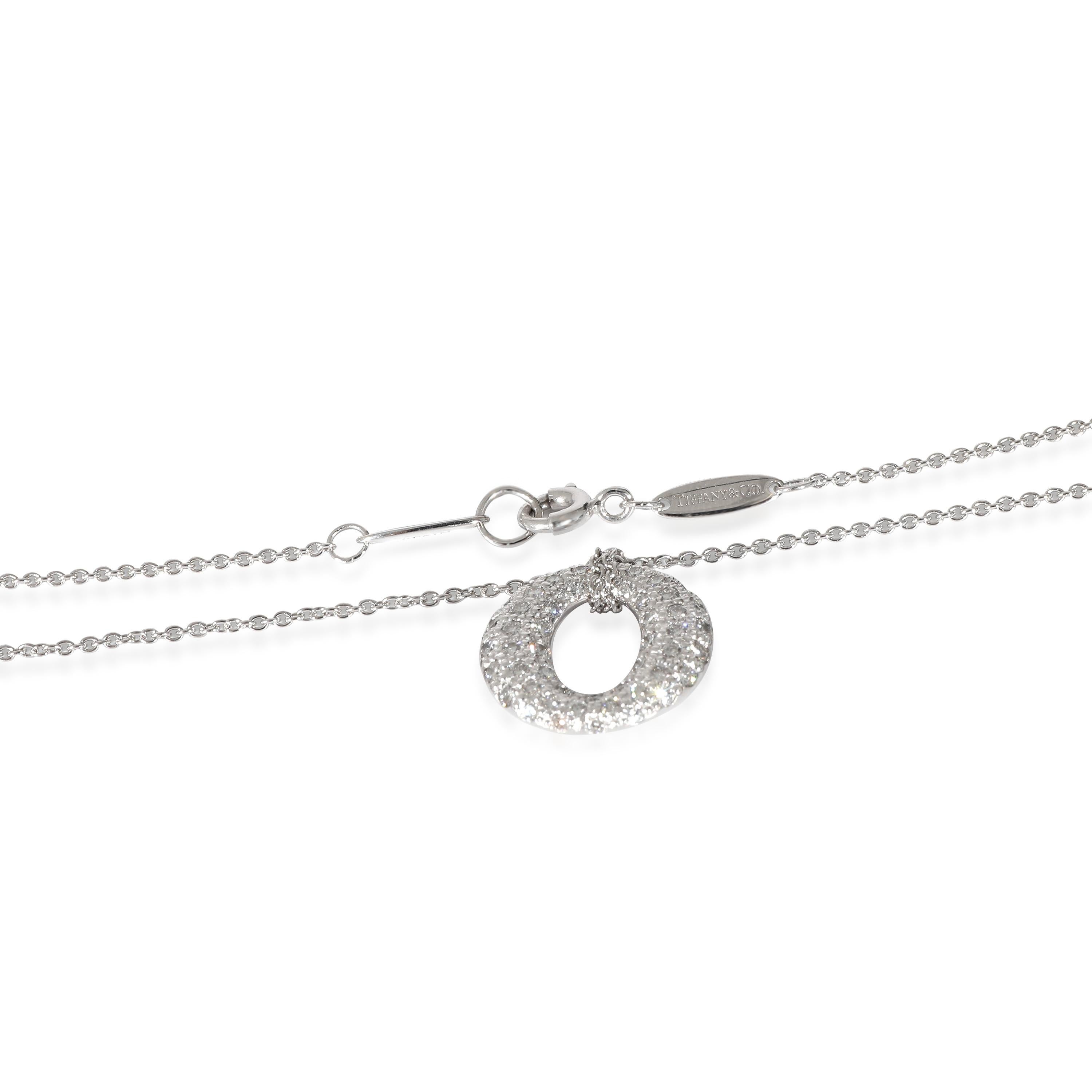 Tiffany & Co. Colgante Círculo de Diamantes Sevillana en Platino 0.75 CTW 1