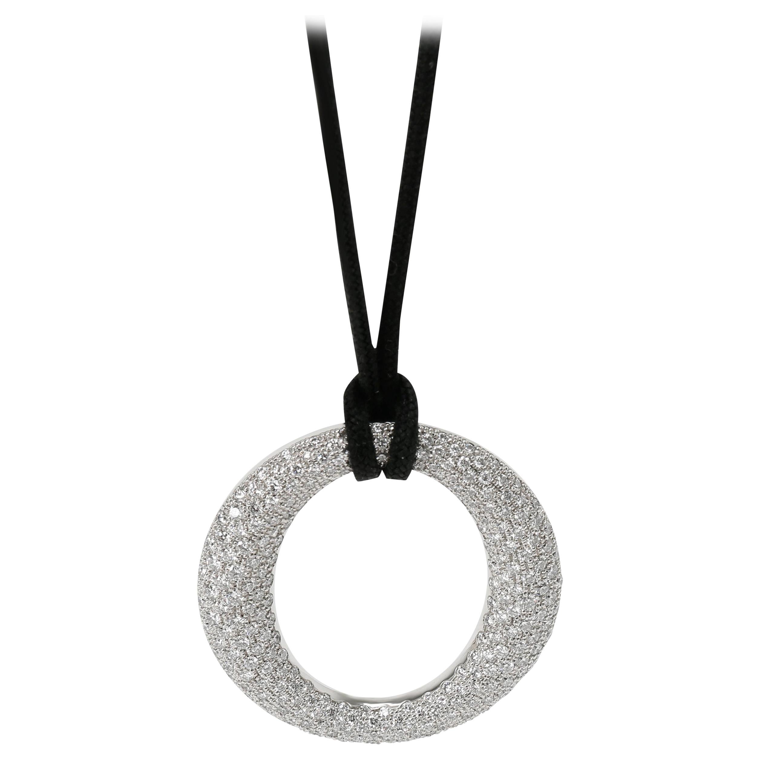 Tiffany & Co. Sevillana Diamond Necklace in Platinum on Silk Cord ‘2.60 Carat’