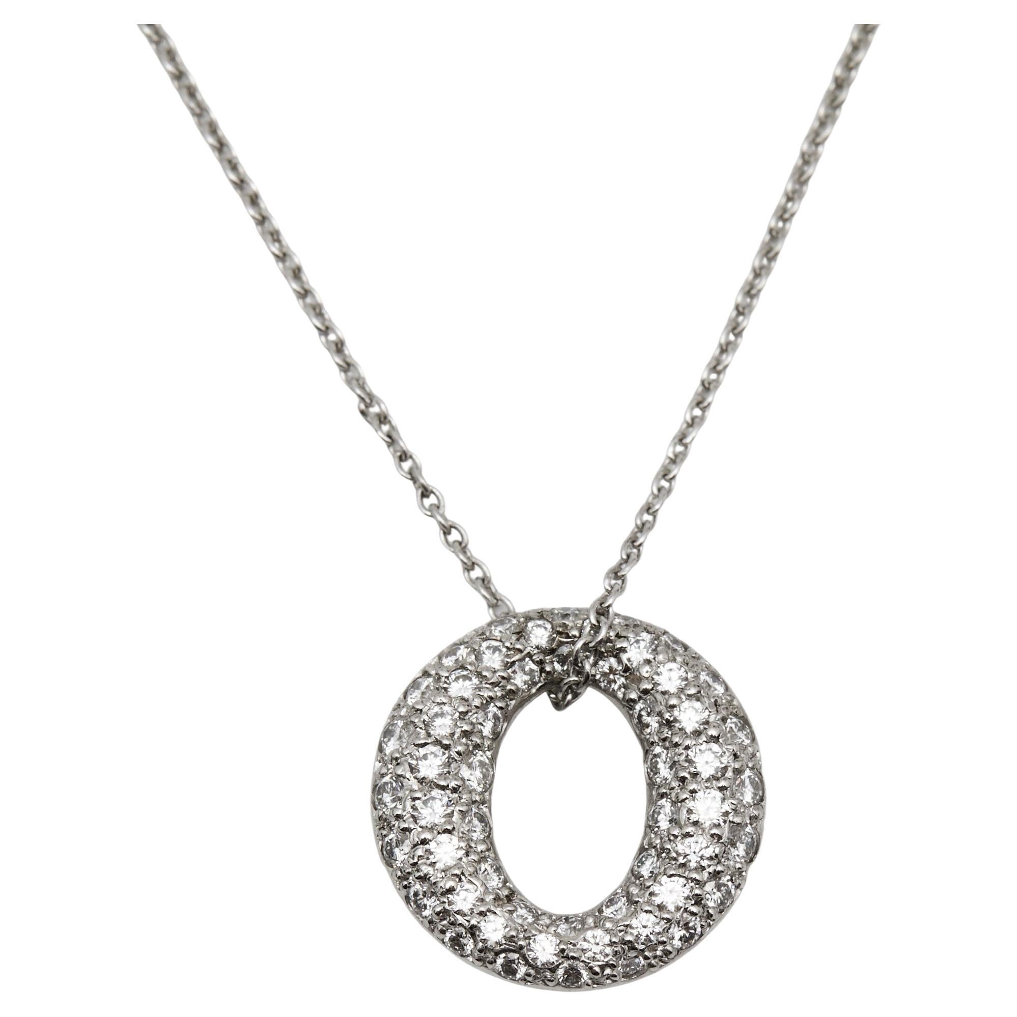 Tiffany 
Co. Sevillana Diamonds Platinum Pendant Necklace