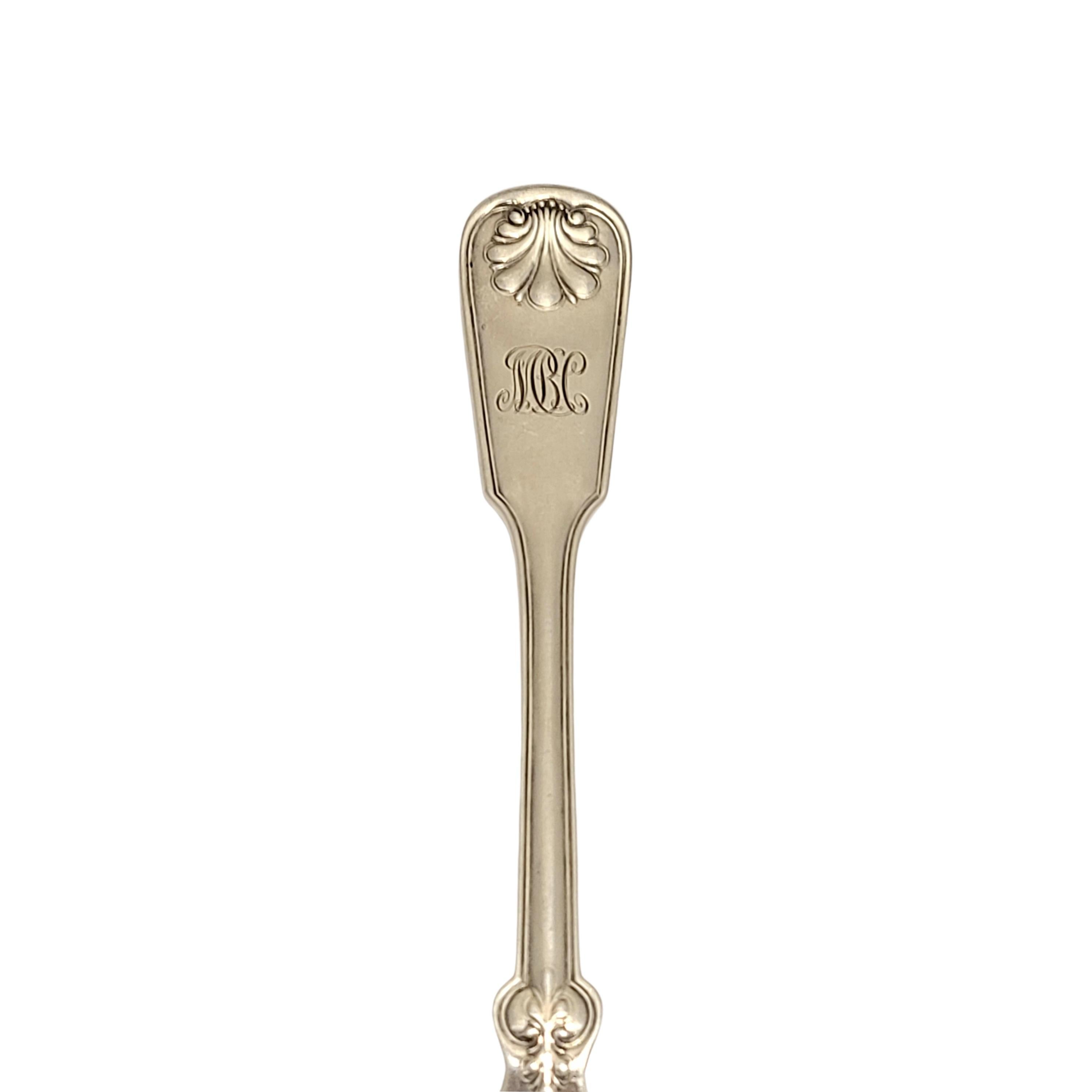 Women's or Men's Tiffany & Co Shell & Thread Sterling Silver Cold Meat Serving Fork with Monogram