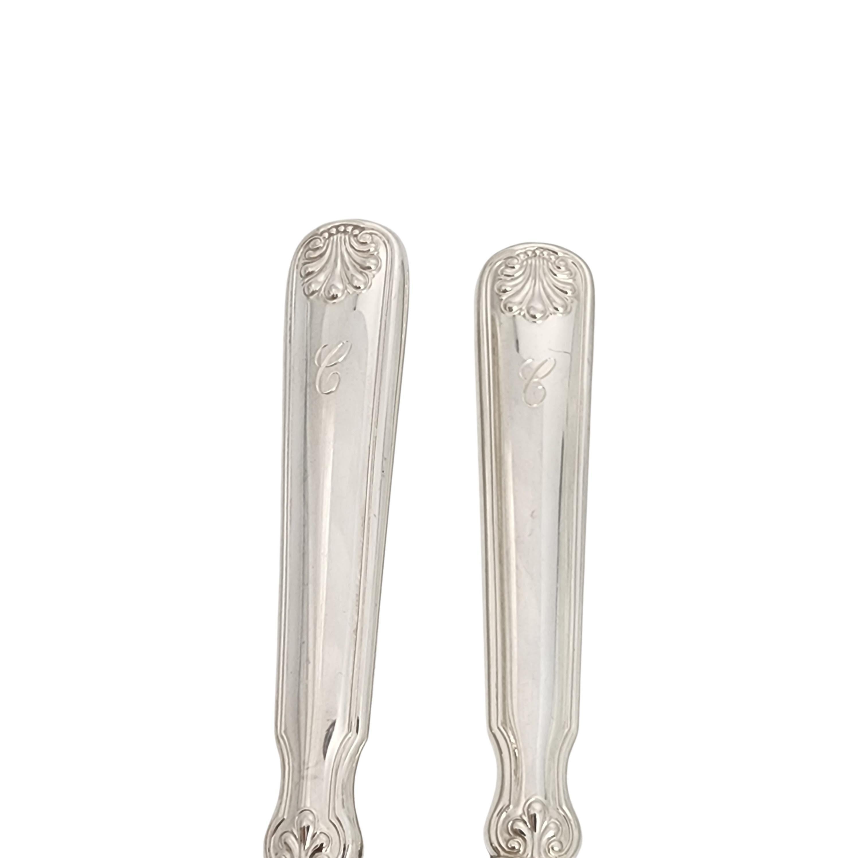 Tiffany & Co. Shell & Thread Manico in argento sterling 2pc Set da intaglio con/Mono #18255 in vendita 1
