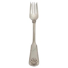Tiffany & Co Shell & Thread Sterling Silver Salad Fork 6 3/4" #19062