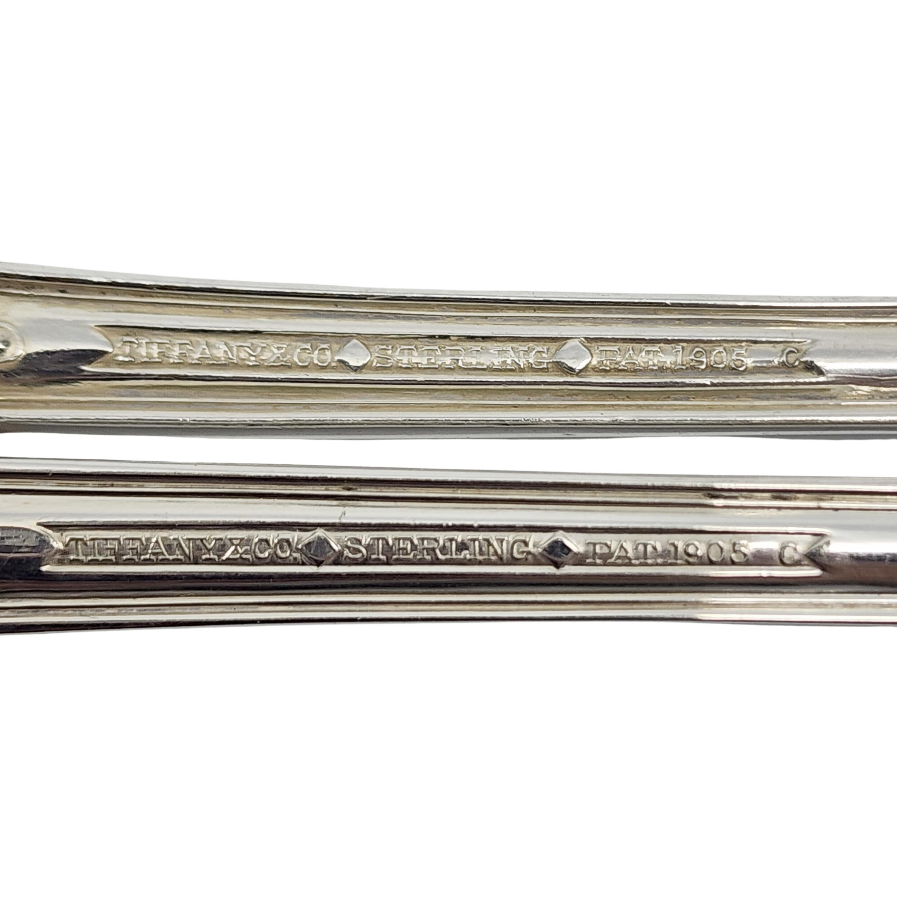Tiffany & Co. Forchetta e cucchiaio da portata in argento 925 con filo di conchiglia con/mono #15396 in vendita 5
