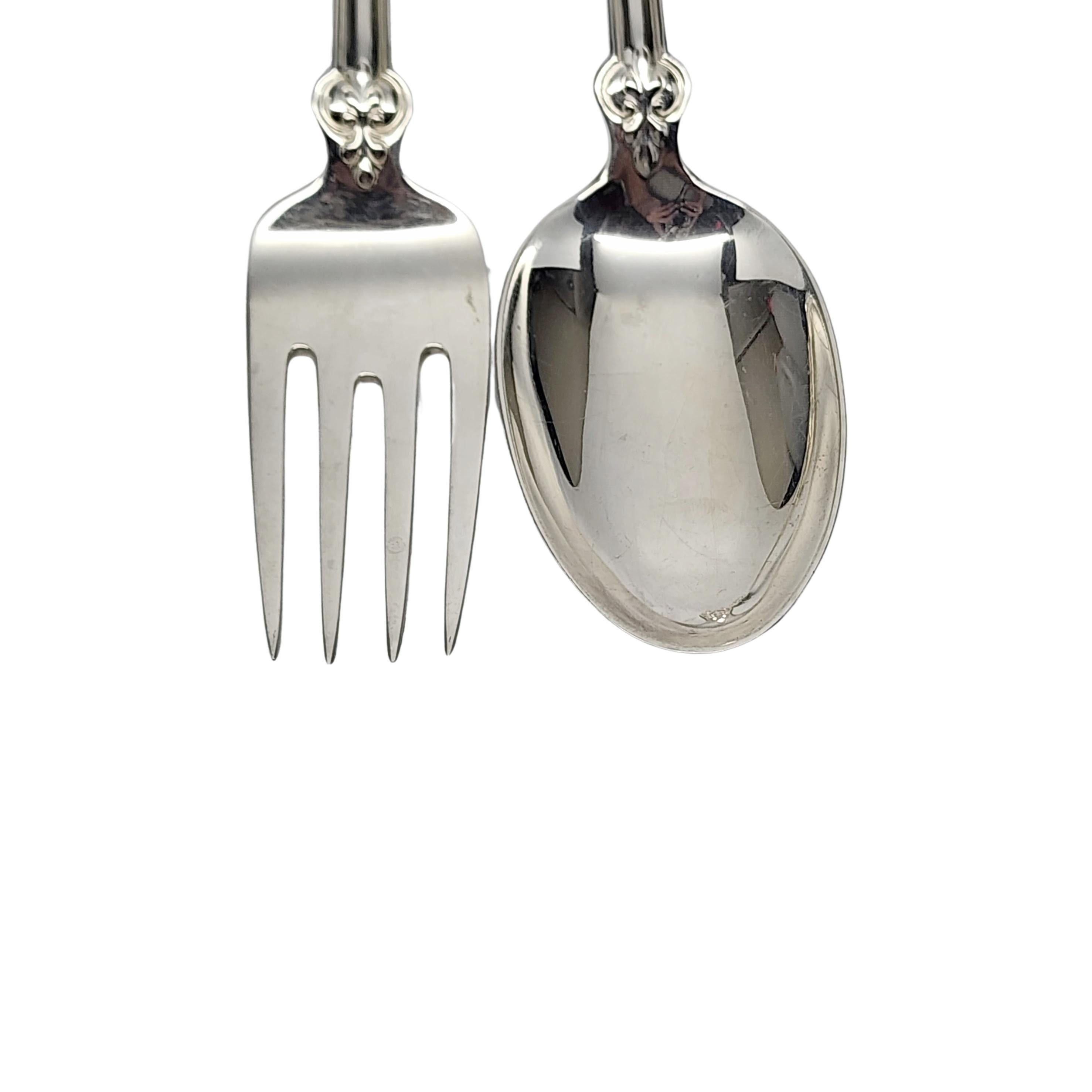 Fourchette de service et cuillère en argent sterling Tiffany & Co Shell Thread avec mono n° 15397 en vente 1